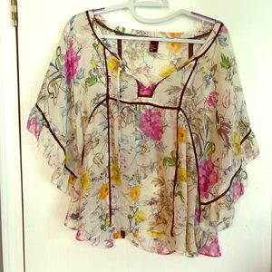 H&M floral cropped blouse